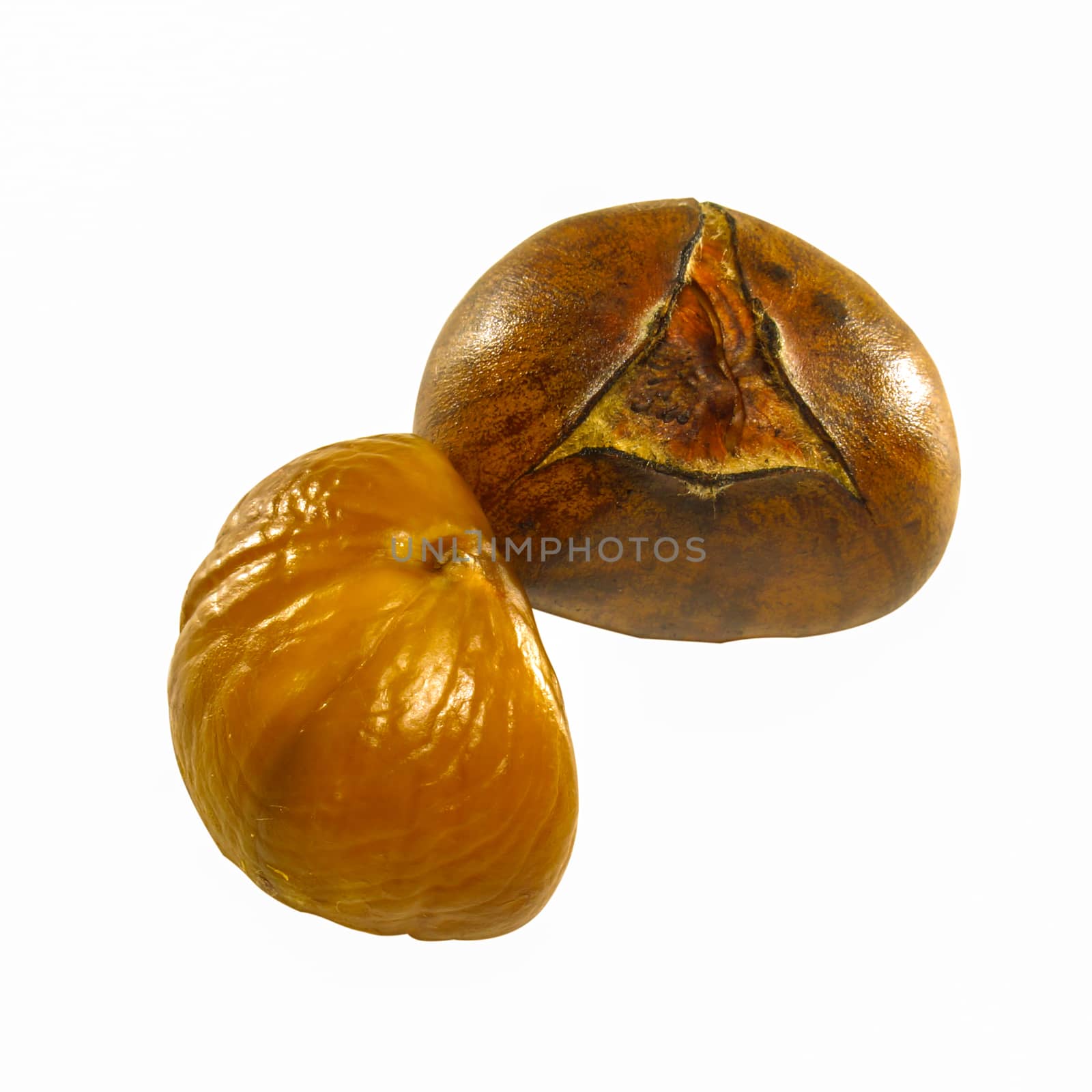Hazelnuts in closeup