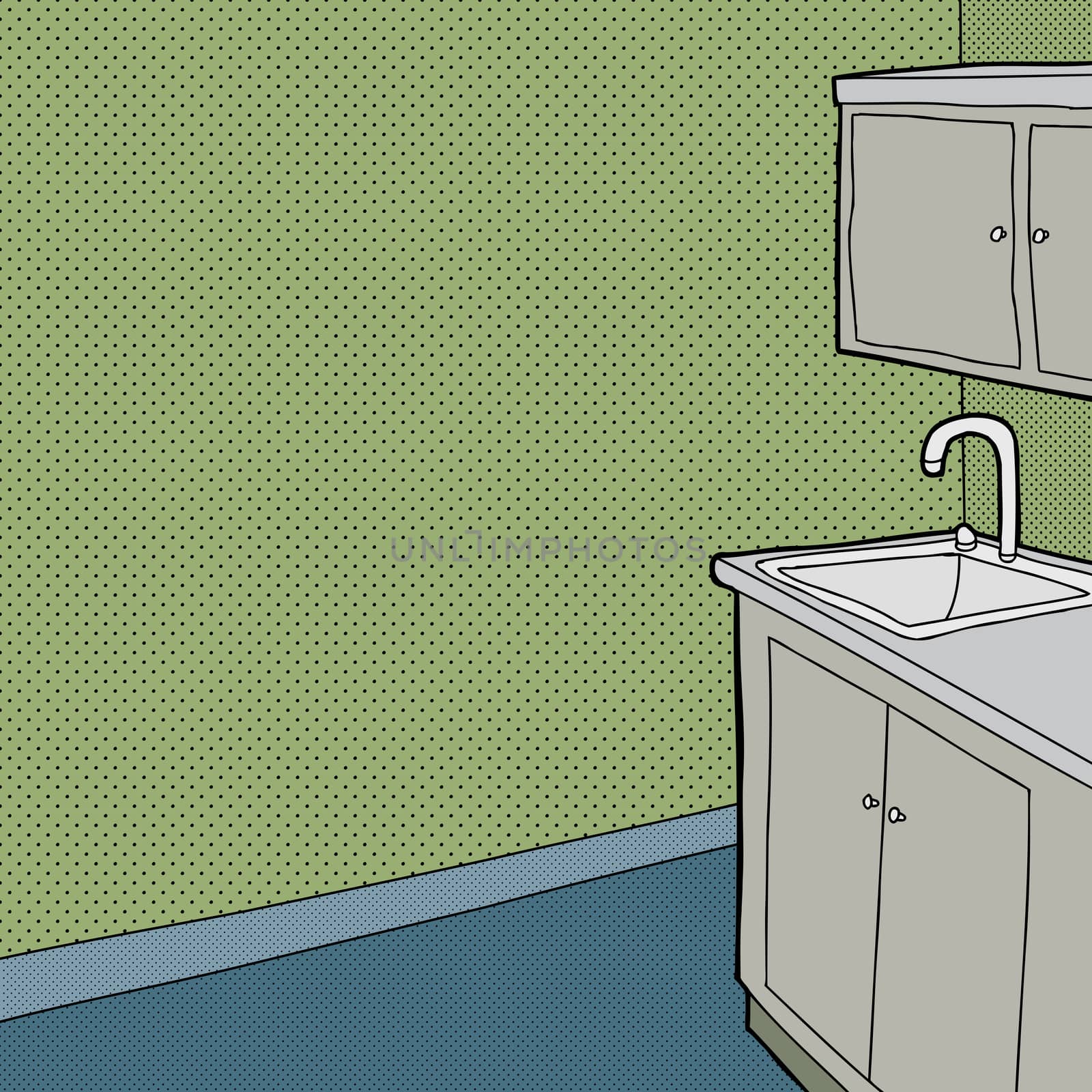 Sink and Cabinet in Room by TheBlackRhino