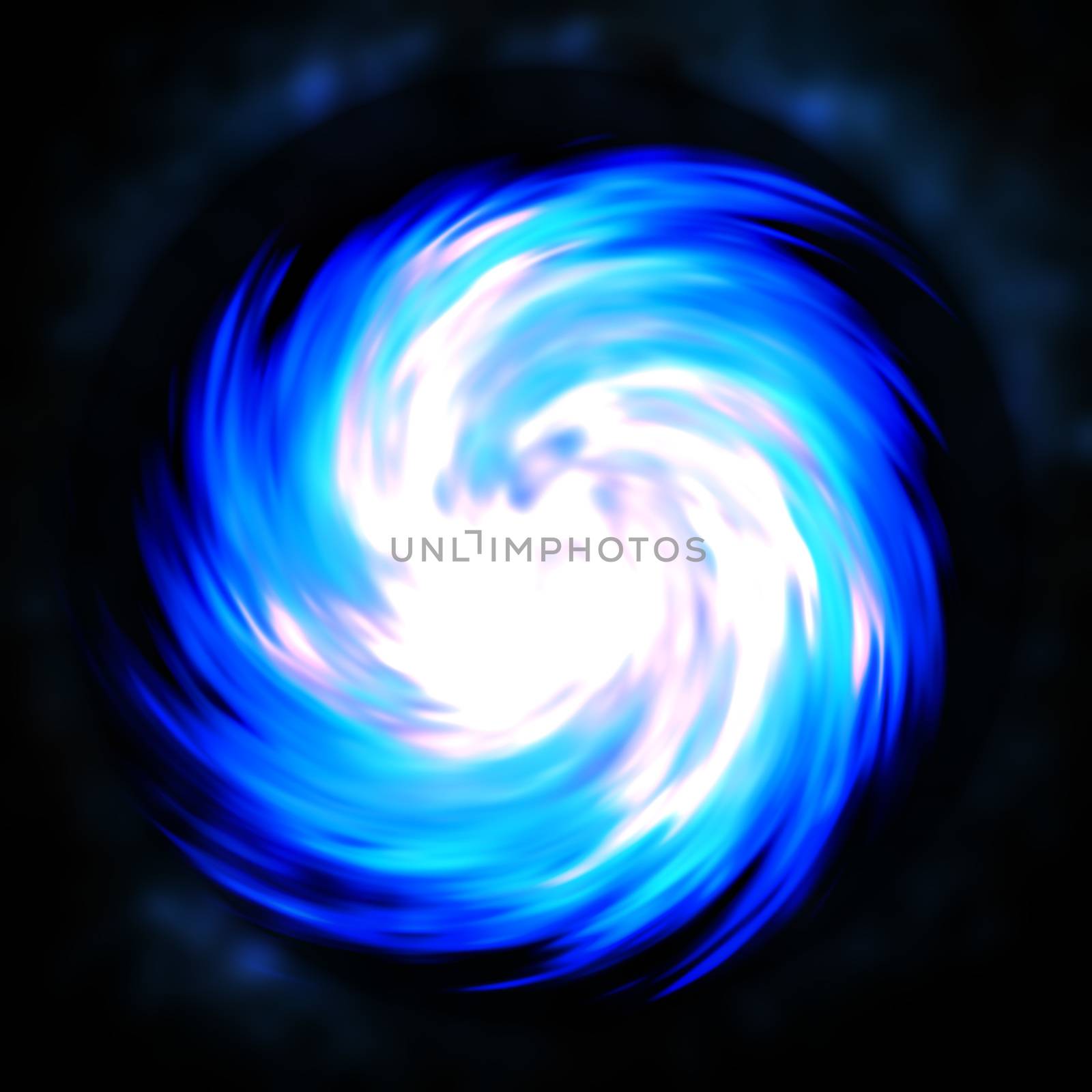 Blue Fractal Spiral Abstract by graficallyminded