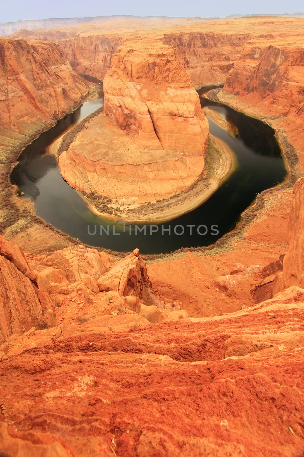 Horseshoe bend seen from overlook, Arizona