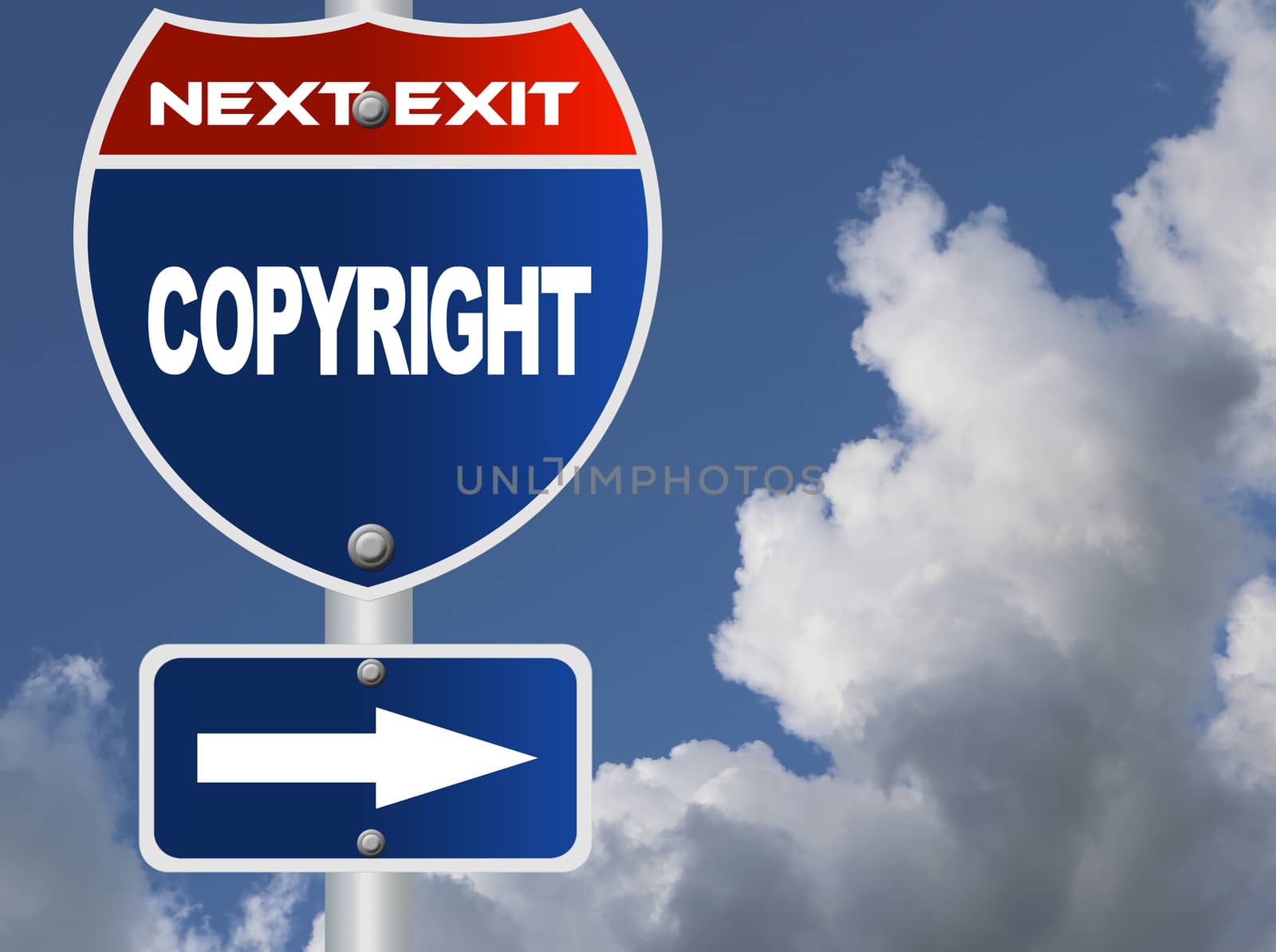 Copyright  road sign