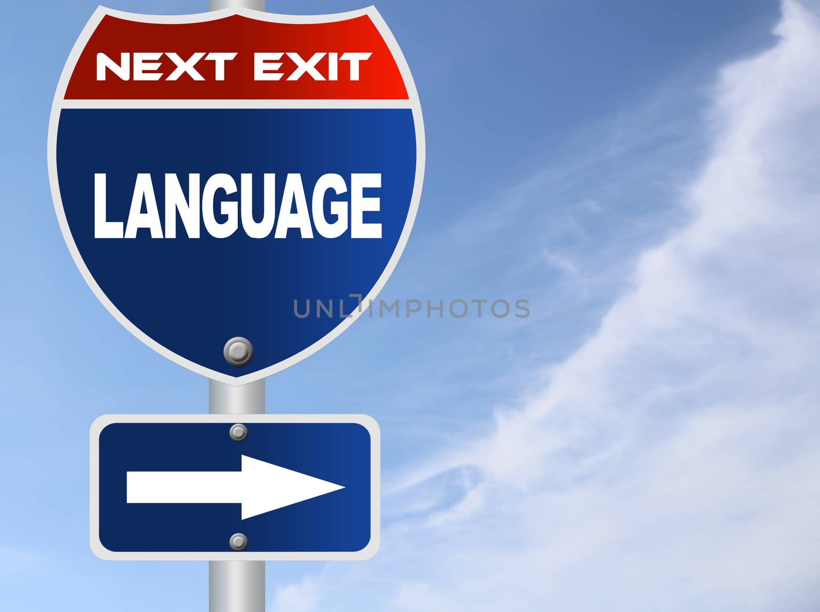 Language road sign