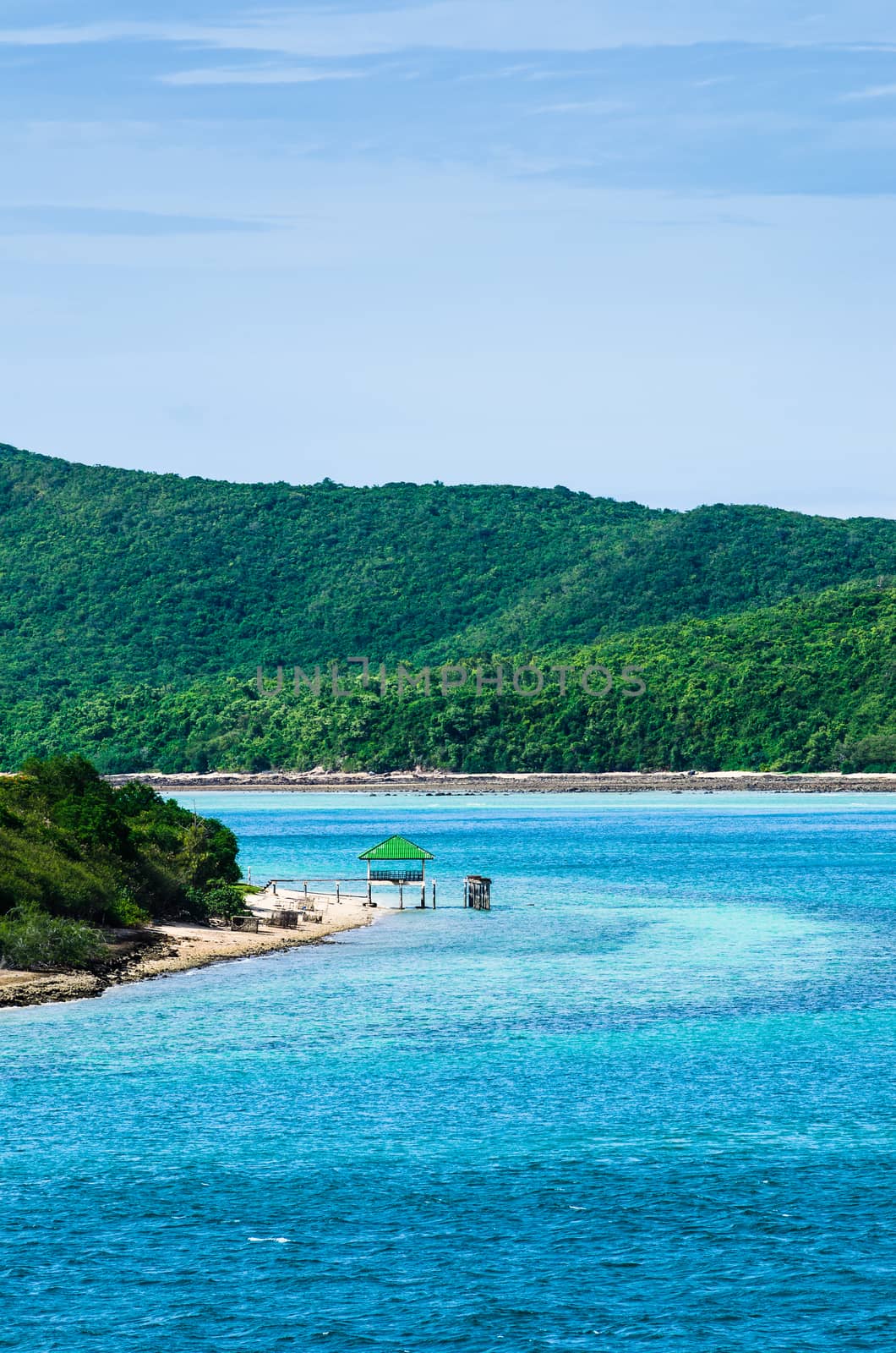 Green island and sea nature landscape by sweetcrisis