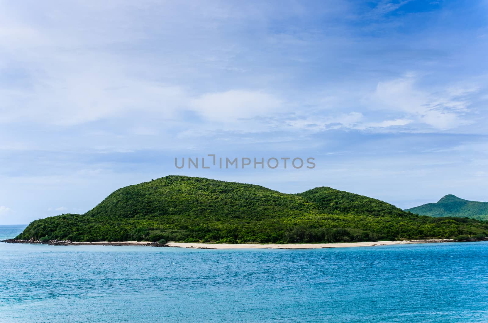 Green island and sea nature landscape by sweetcrisis