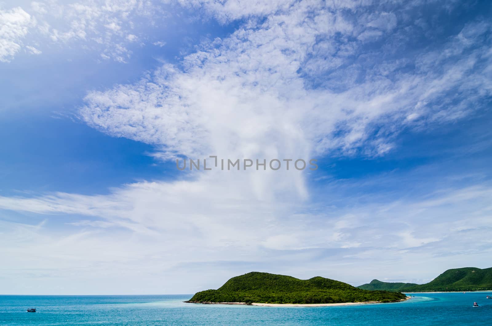 Green island and sea nature landscape by sweetcrisis