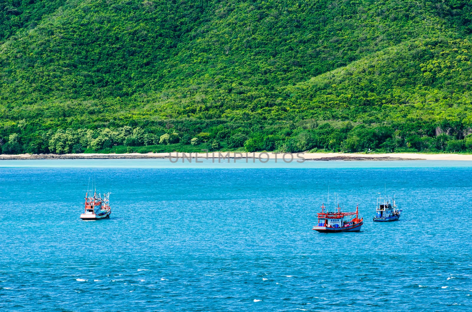 Green island and sea nature landscape by sweetcrisis