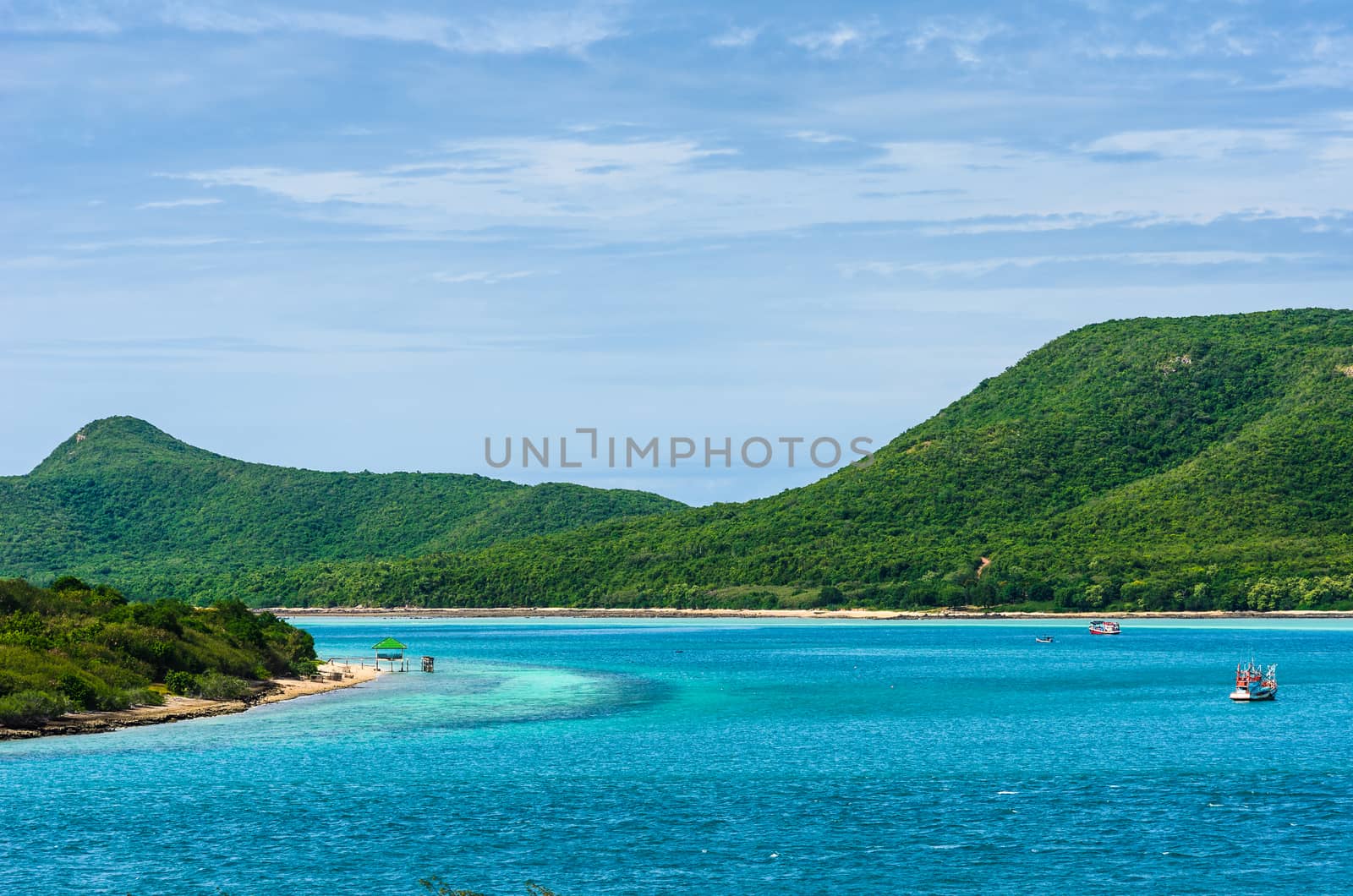 Green island and sea nature landscape by sweetcrisis