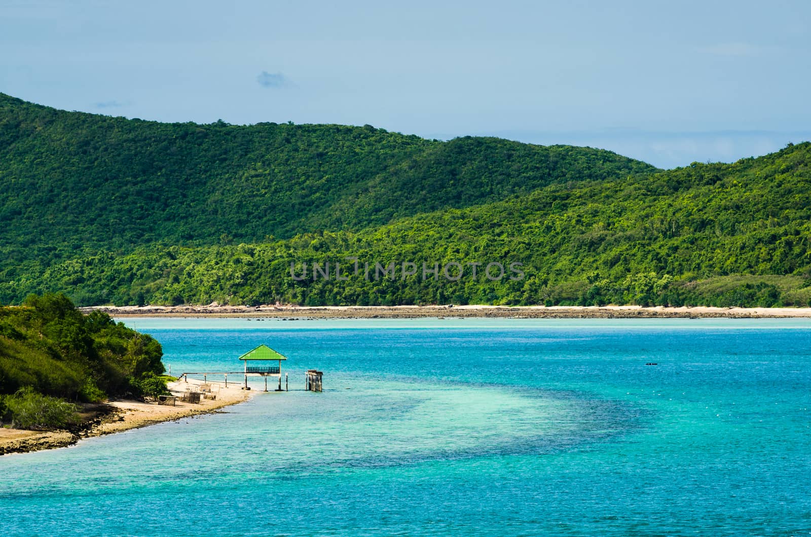 Green island and sea nature landscape by sweetcrisis