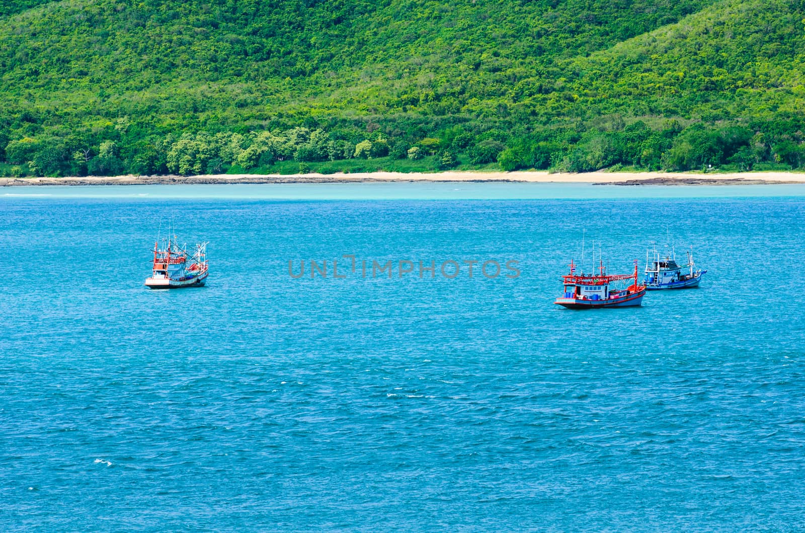 Green island and sea nature landscape by sweetcrisis