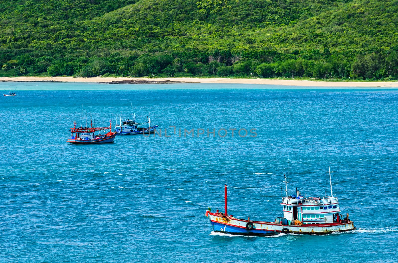 Green island and sea nature landscape by sweetcrisis