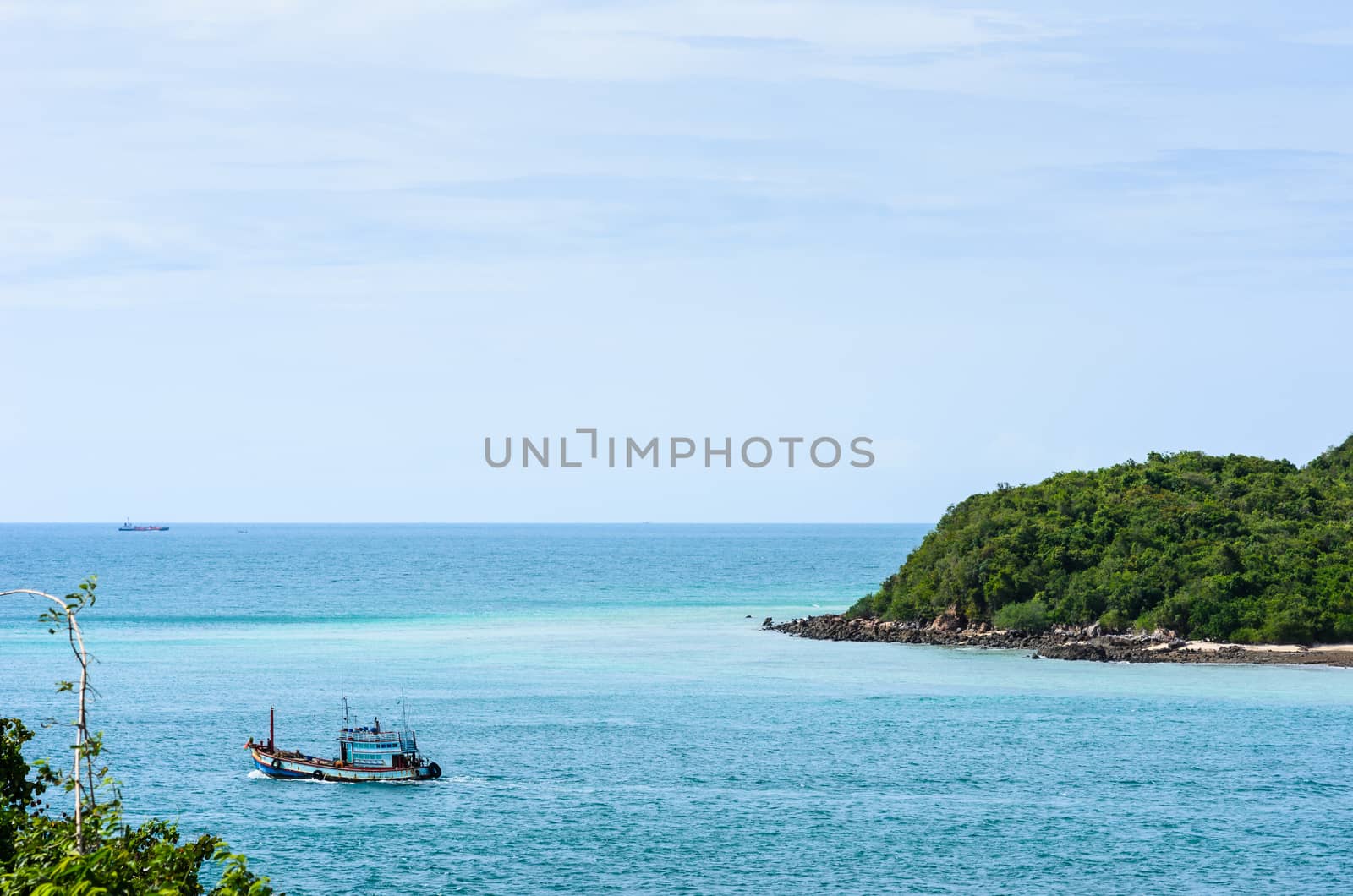 Green island and sea nature landscape by sweetcrisis