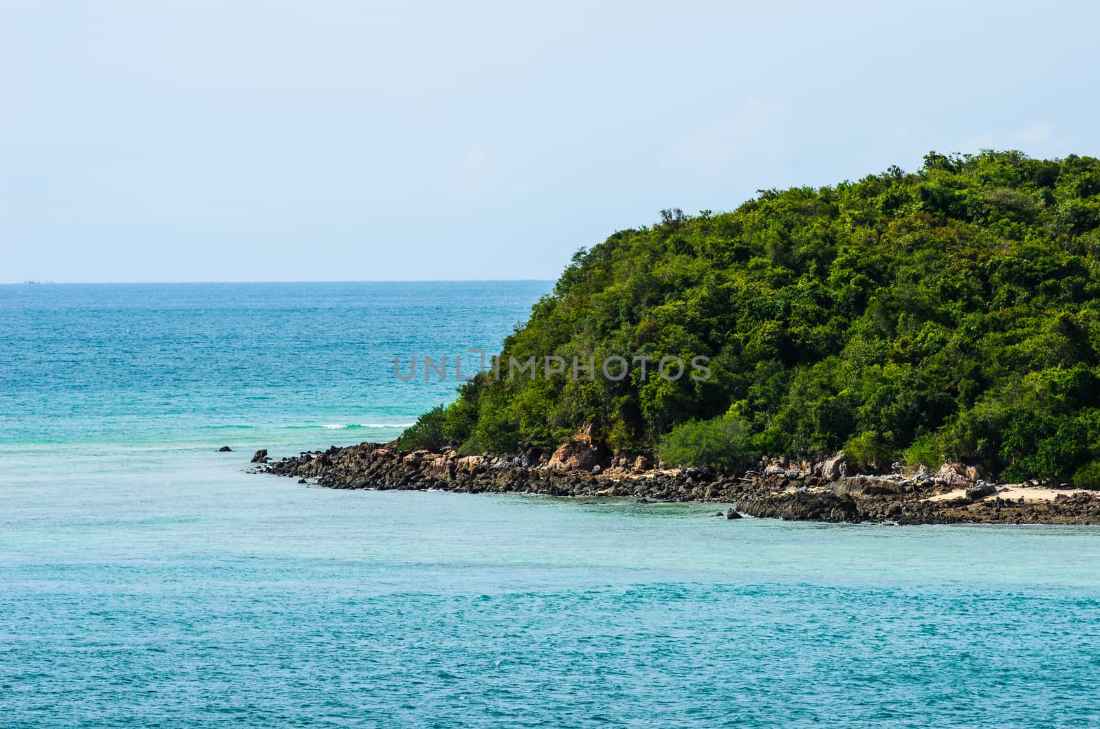 Green island and sea nature landscape by sweetcrisis