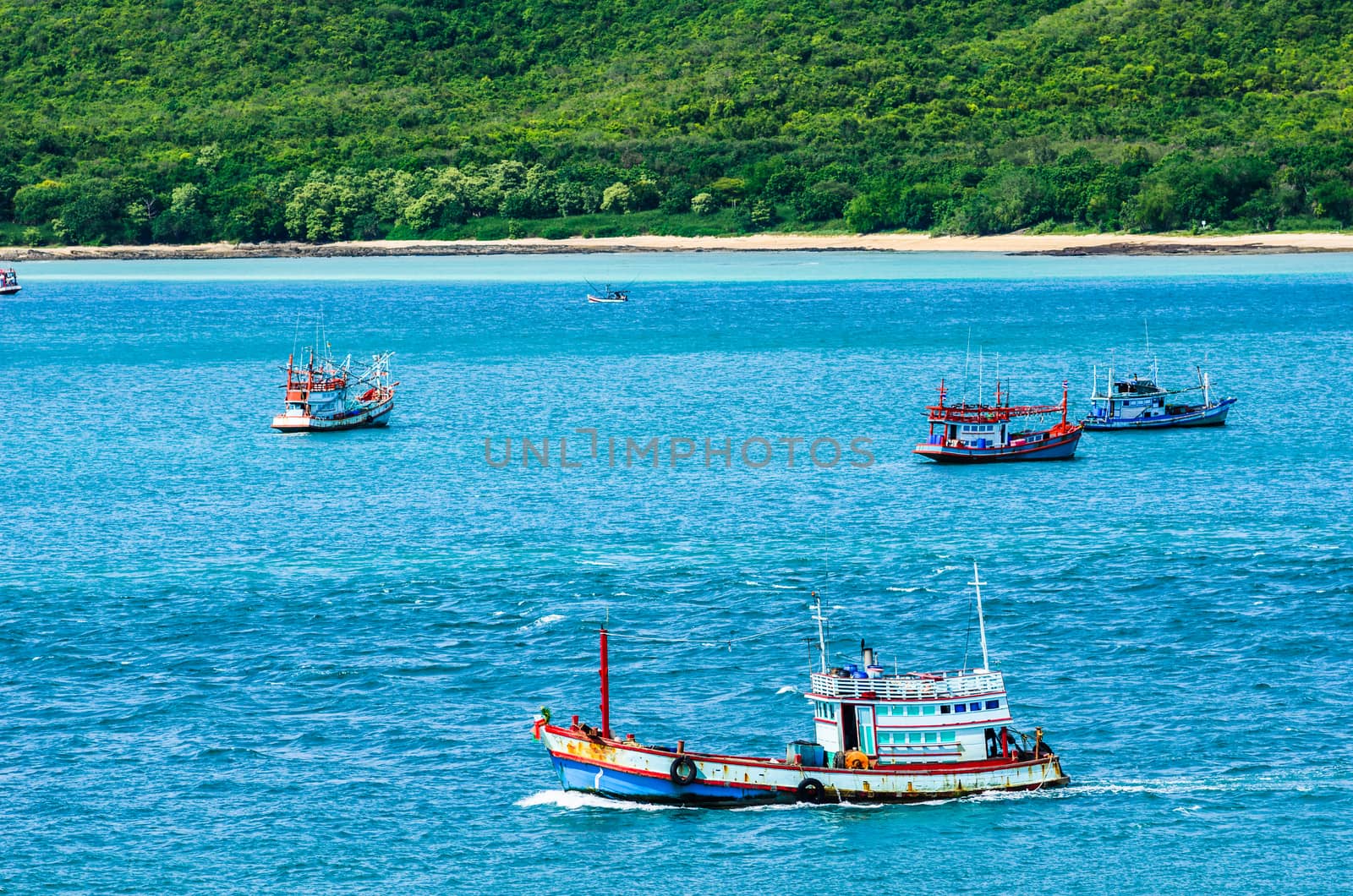 Green island and sea nature landscape by sweetcrisis