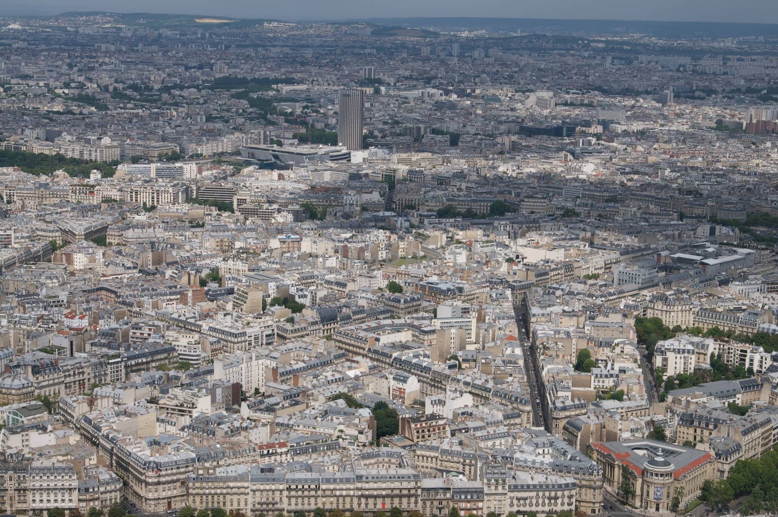 The view from the top of the Eifel tower