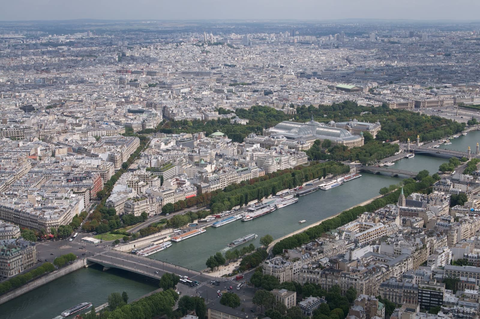 The view from the top of the Eifel tower