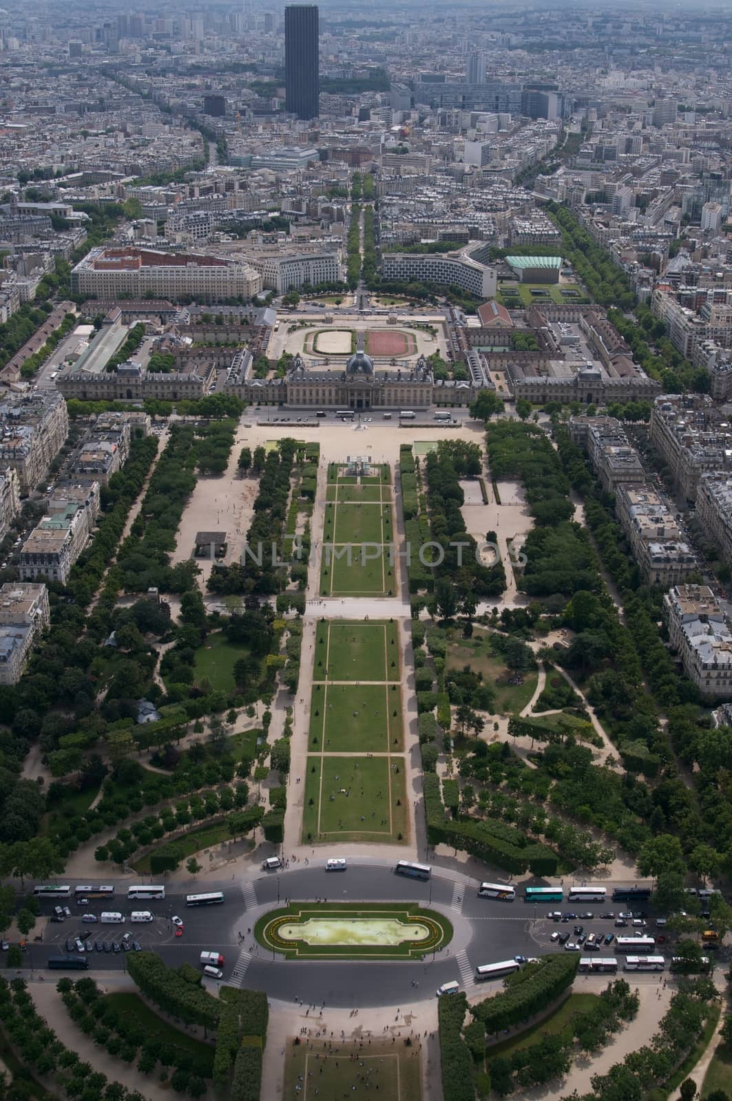 The view from the top of the Eifel tower