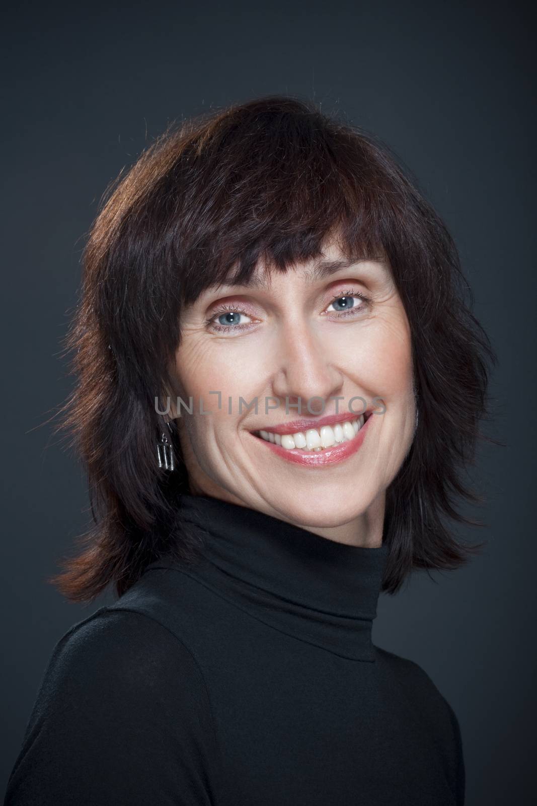 portrait of a middle-aged woman smiling