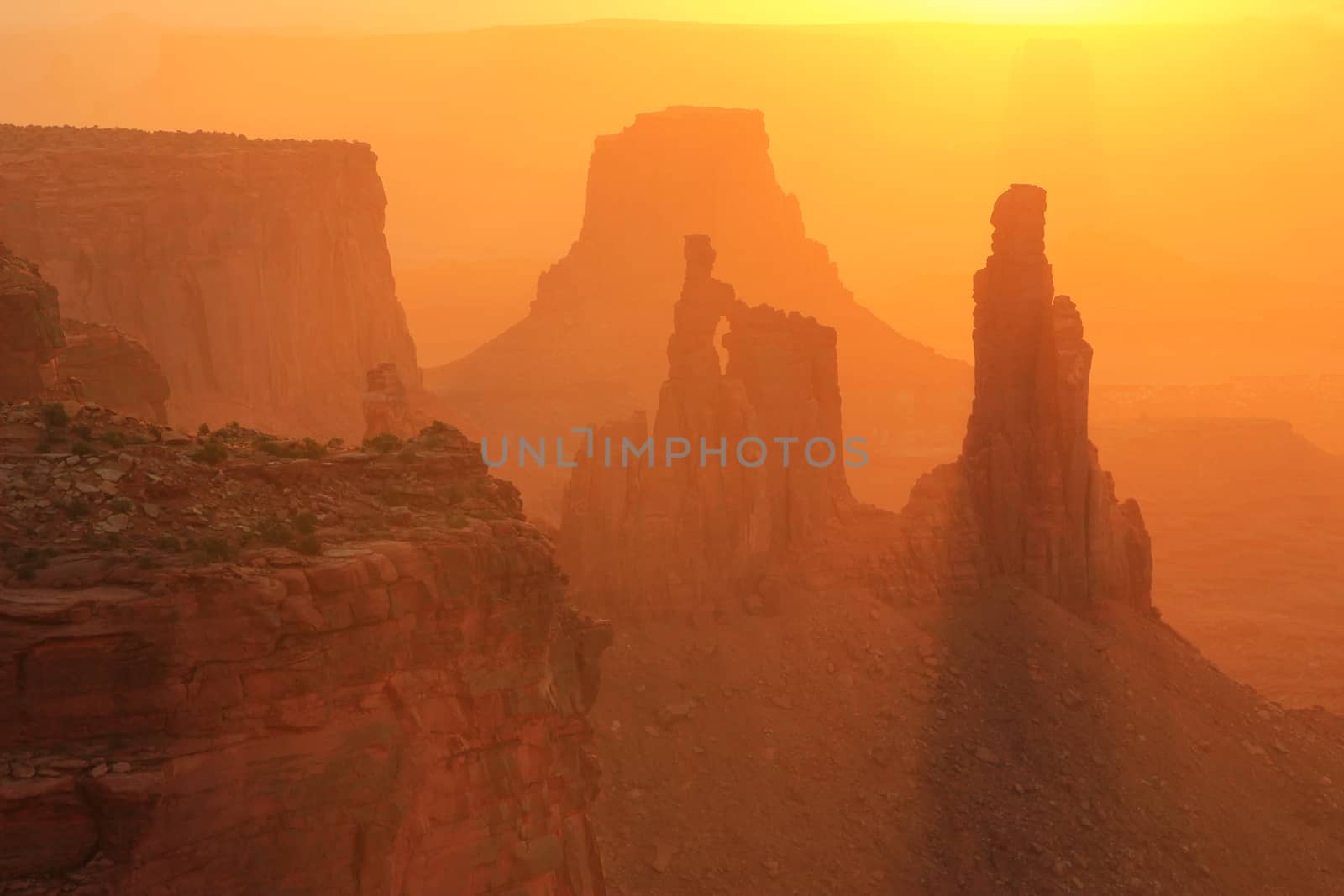 Washer woman arch at sunrise, Canyonlands National Park, Utah, U by donya_nedomam