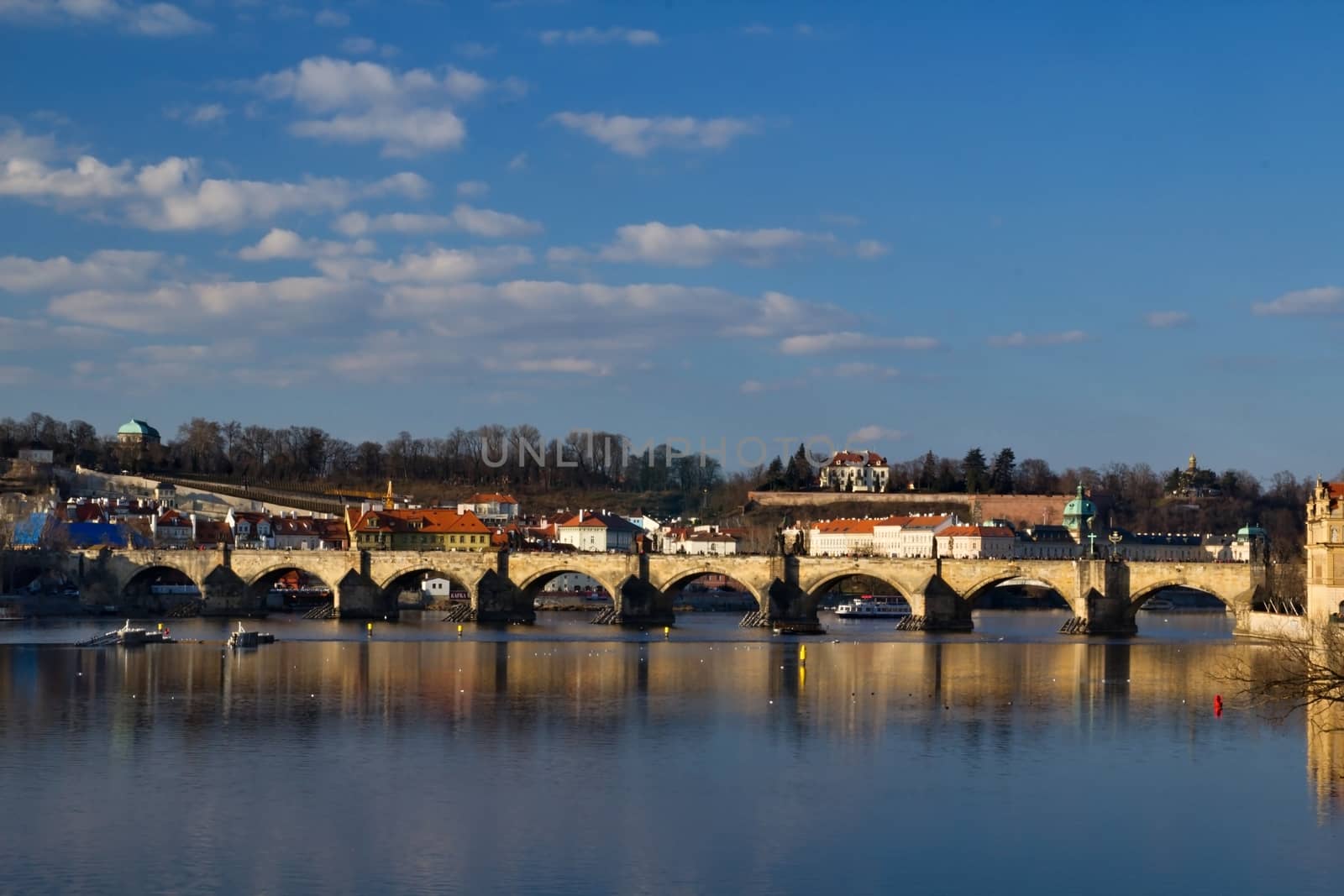 Prague and its old houses, Vltava river and bridges by Dermot68