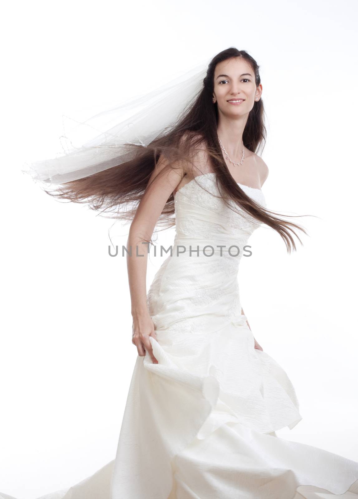 bride in wedding dress by courtyardpix