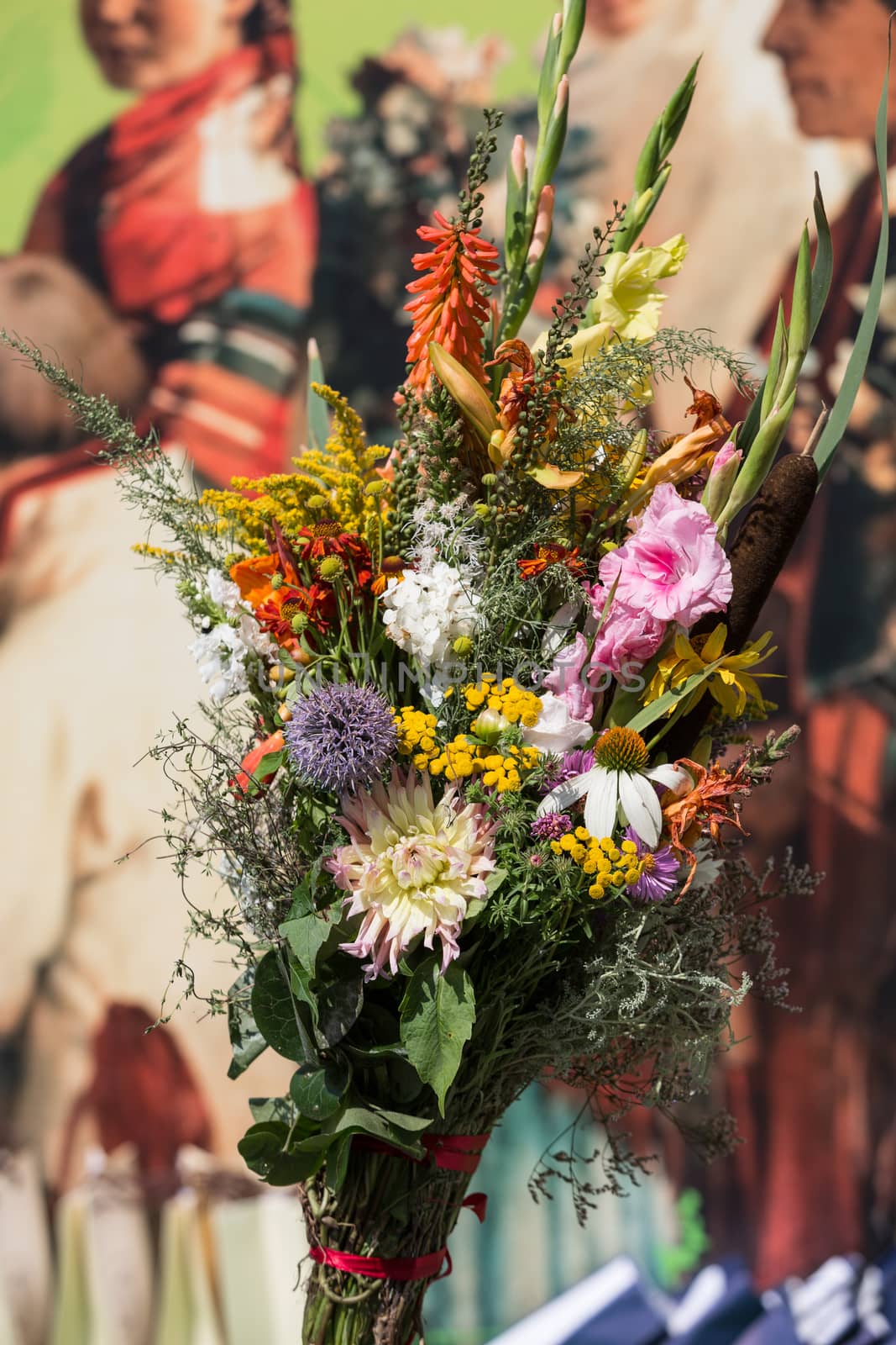 beautiful bouquets of flowers and herbs  by wjarek