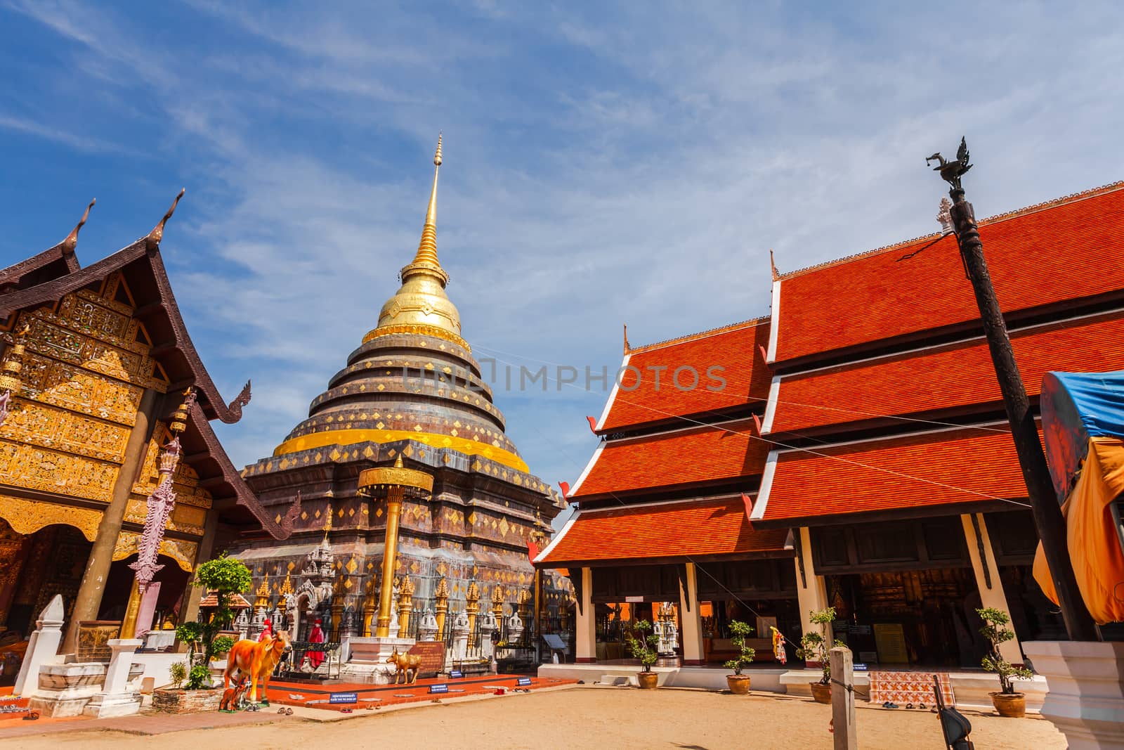 Pra That Lampang Luang, the famous ancient buddhist temple located in Lampang Province, Thailand