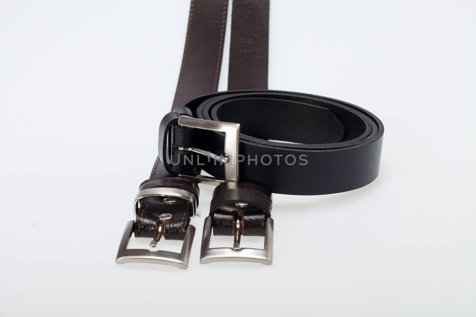 Men black belt isolated on white. by wjarek