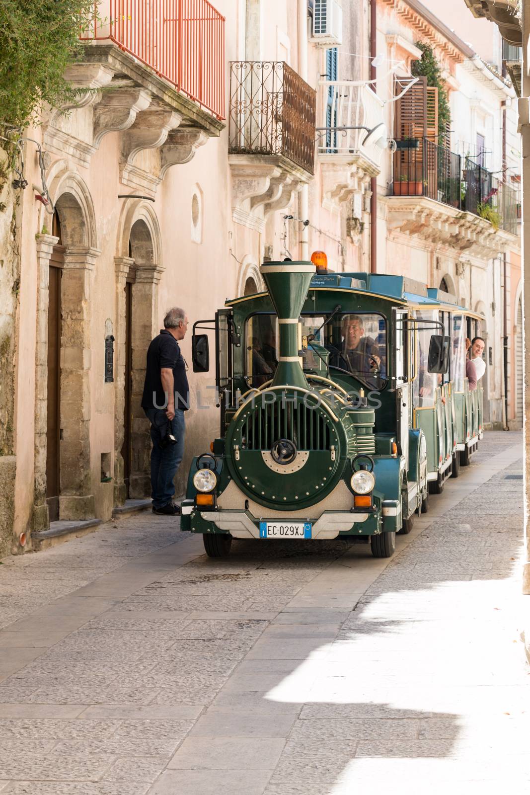 Tourist Train in Ragusa Sicily