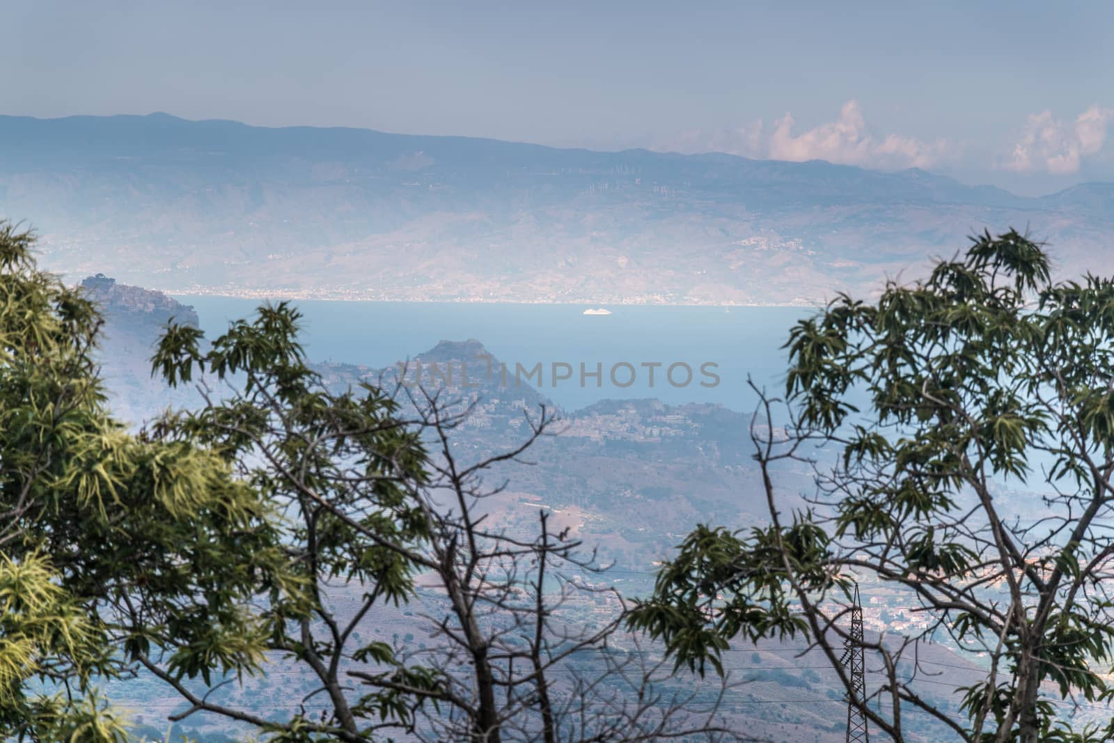 Coastal landscape ionian sea eastern Sicily