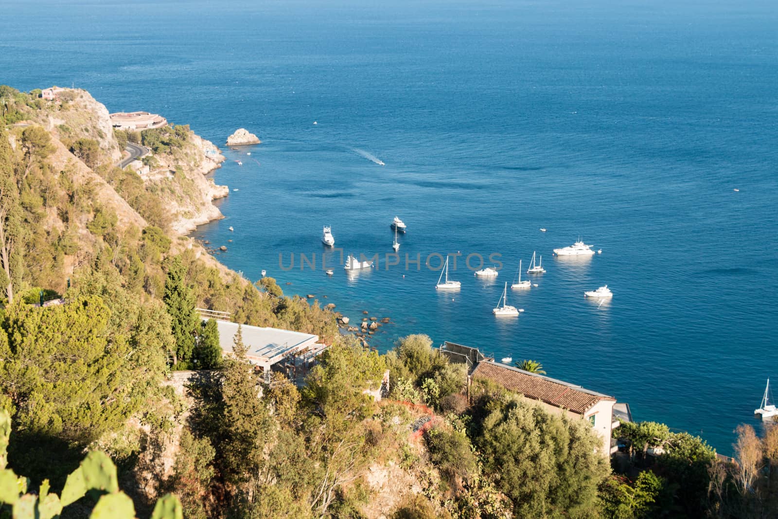 Coastal landscape ionian sea eastern Sicily