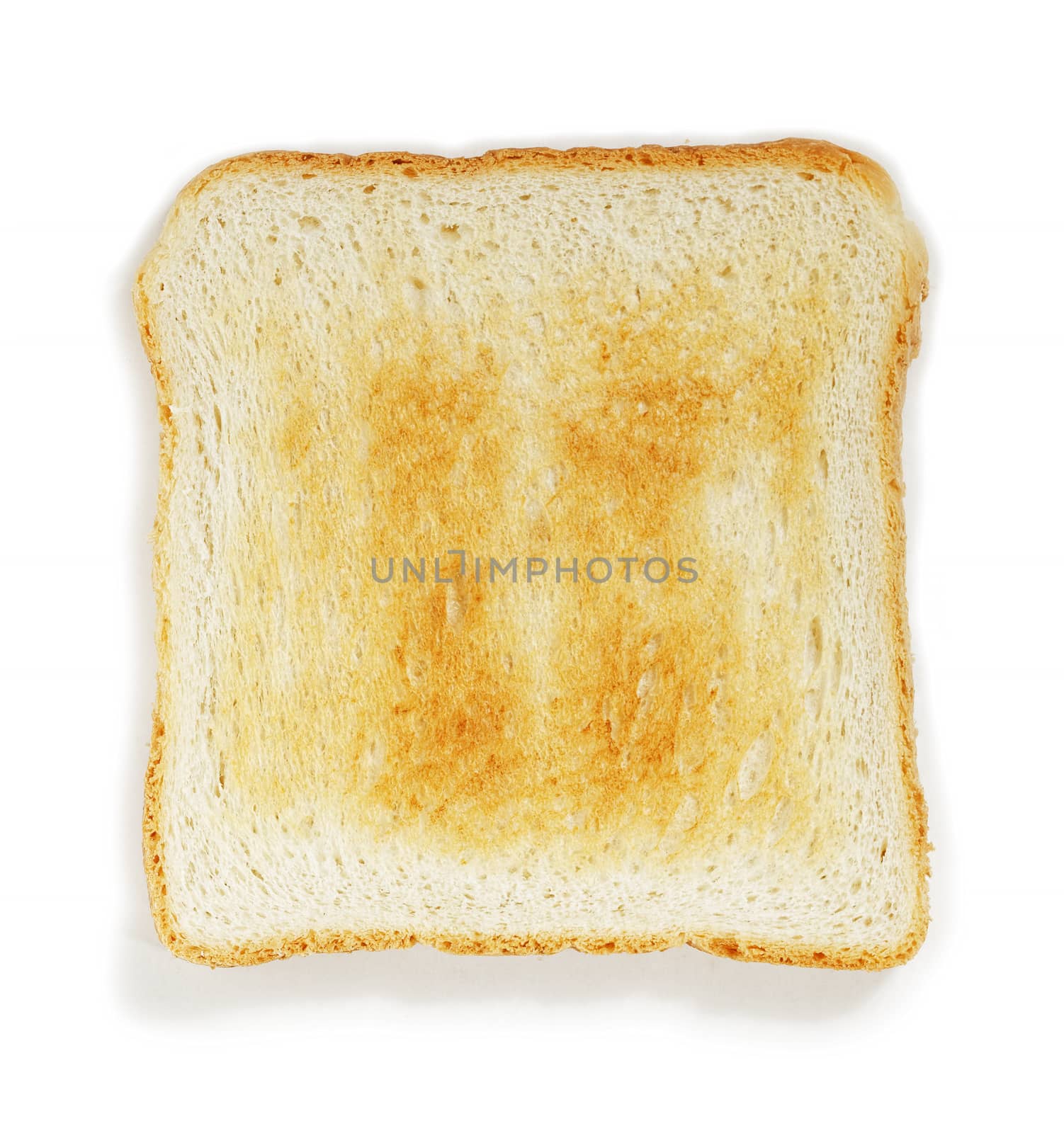 single toast against white background 