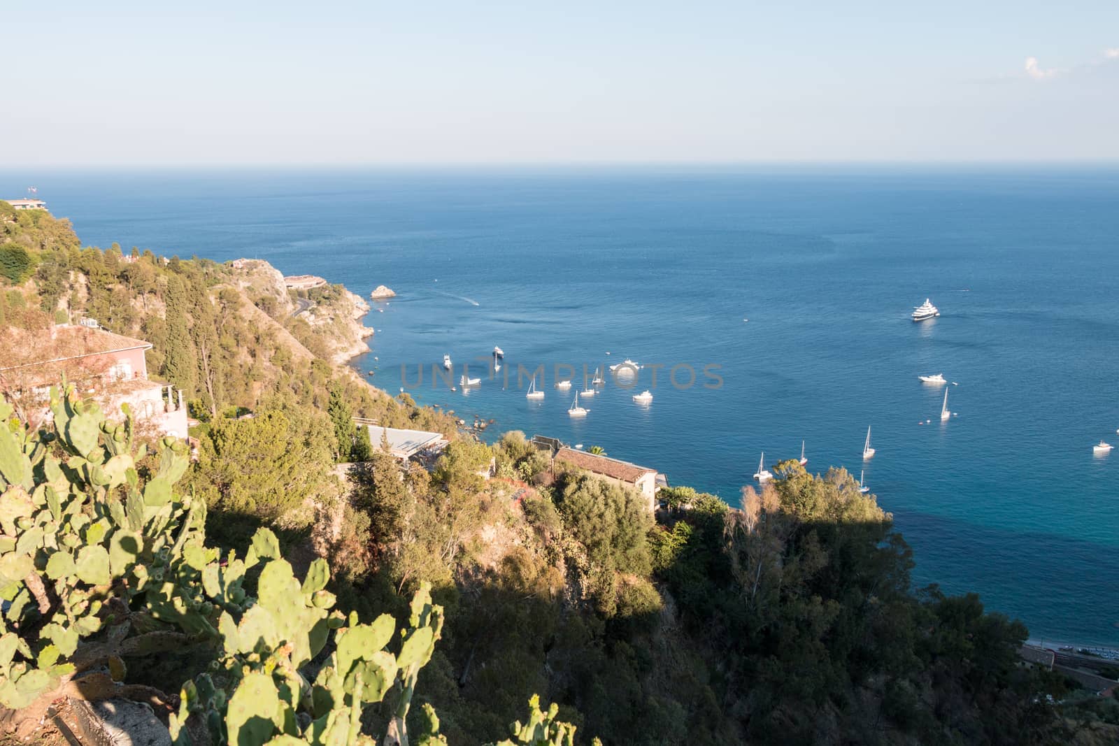 Coastal landscape ionian sea eastern Sicily