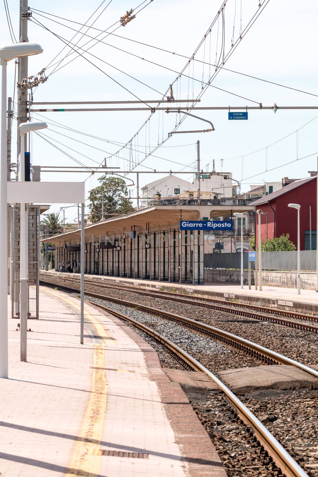 Train Station with train tracks