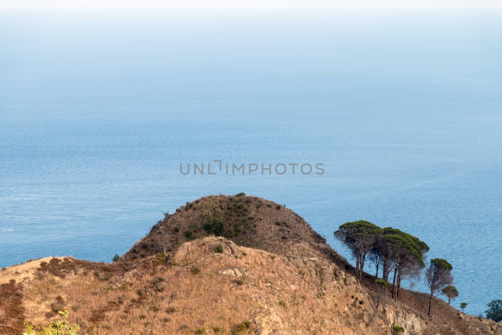 Coastal landscape ionian sea eastern Sicily