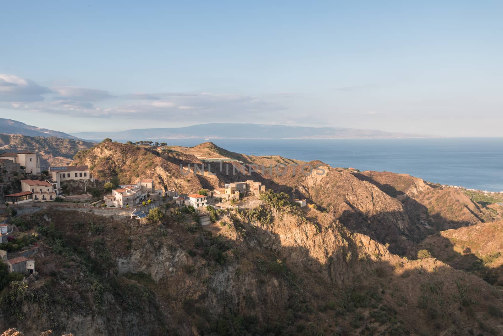 Coastal landscape ionian sea eastern Sicily