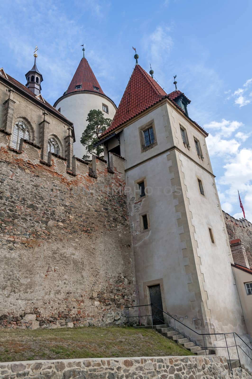 Medieval Krivoklat castle in Central Bohemia, Czech Republic.