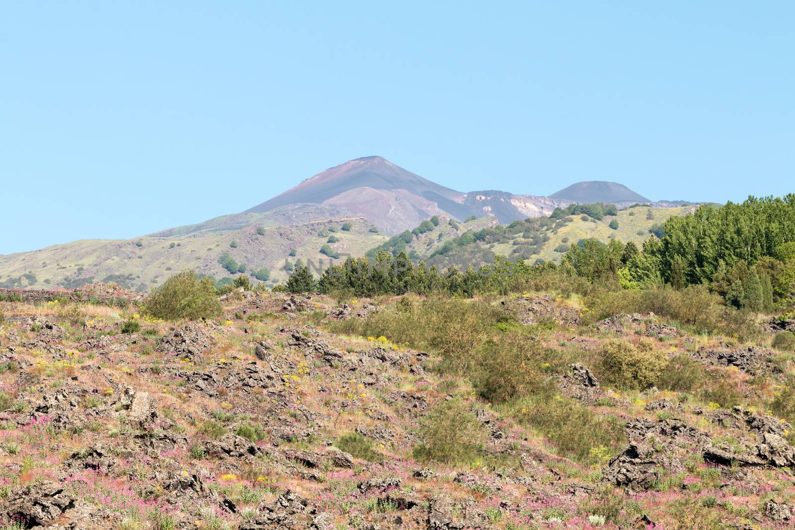 The big active european volcano