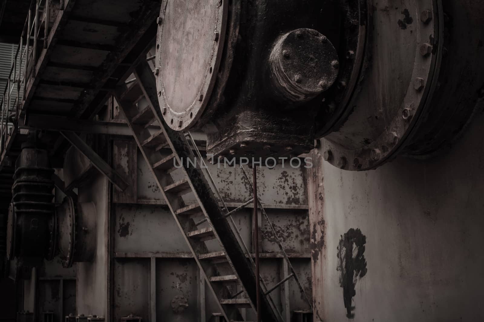 Old factory with antique color