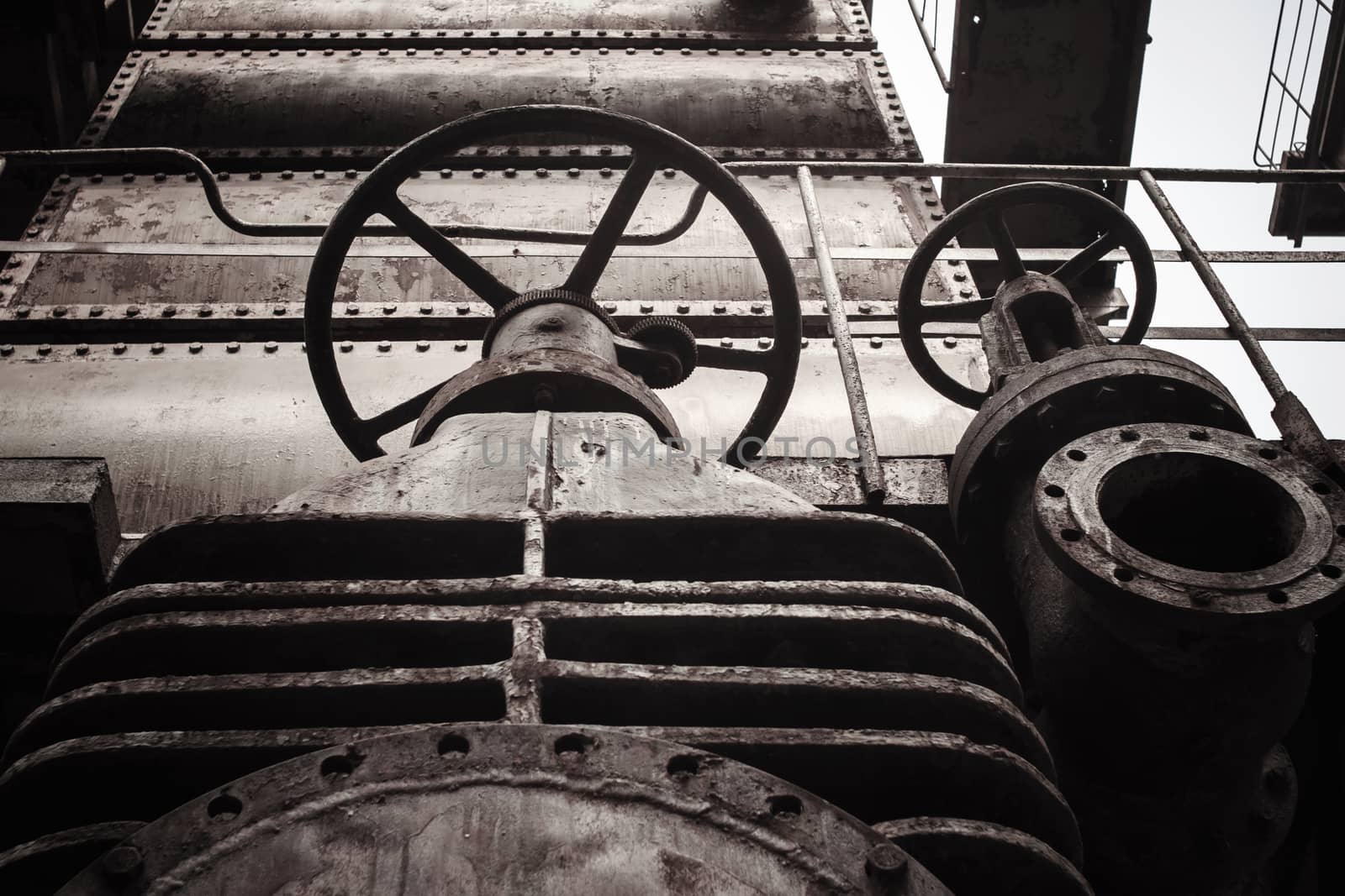 Old factory with antique color