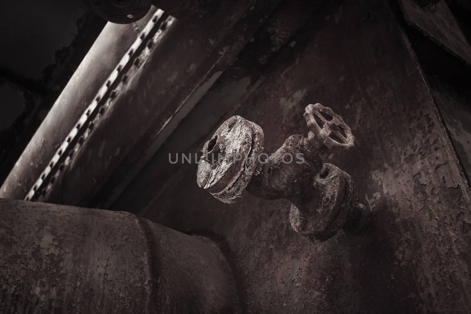 Old factory with antique color