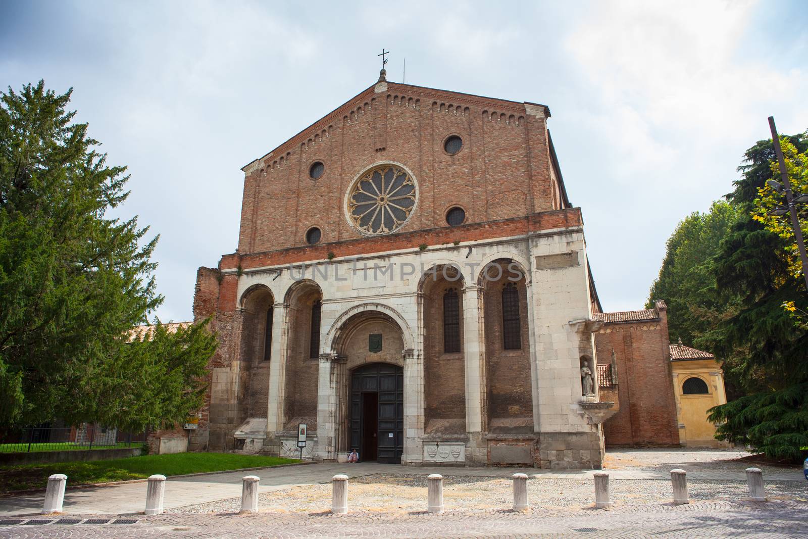 PADOVA, ITALY - AUGUST, 28: View of the Church of the Eremitani on August 28, 2014