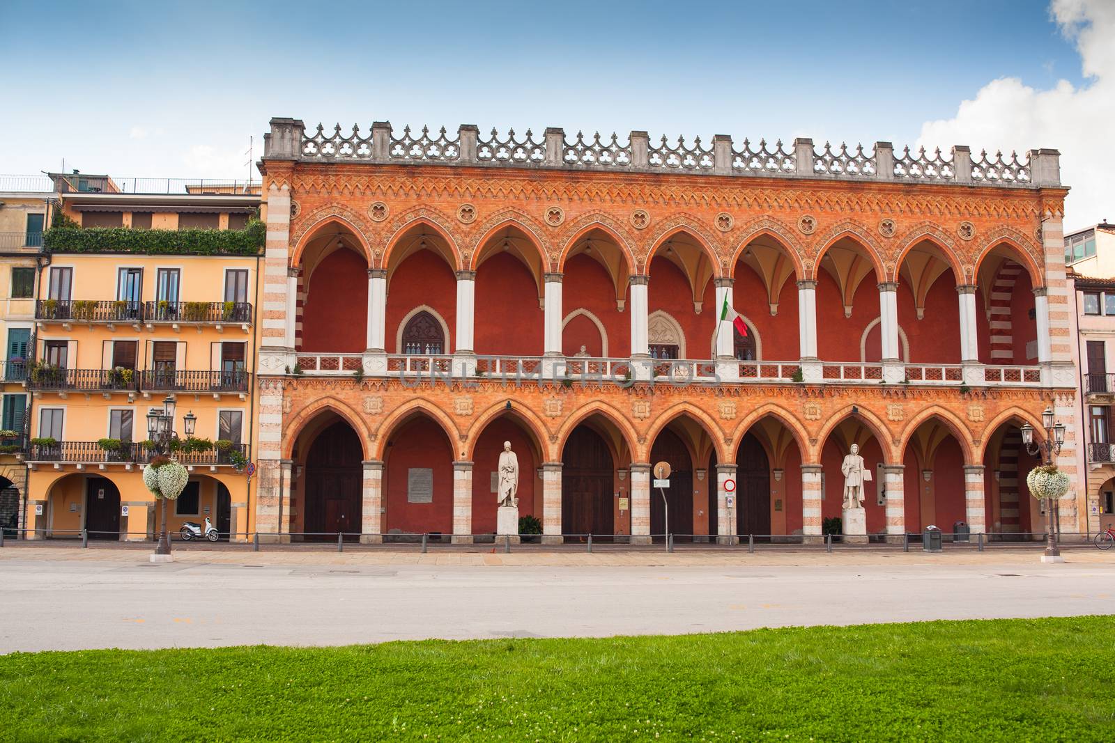 View of the Loggia Amulea in Prato della Valle, Padova