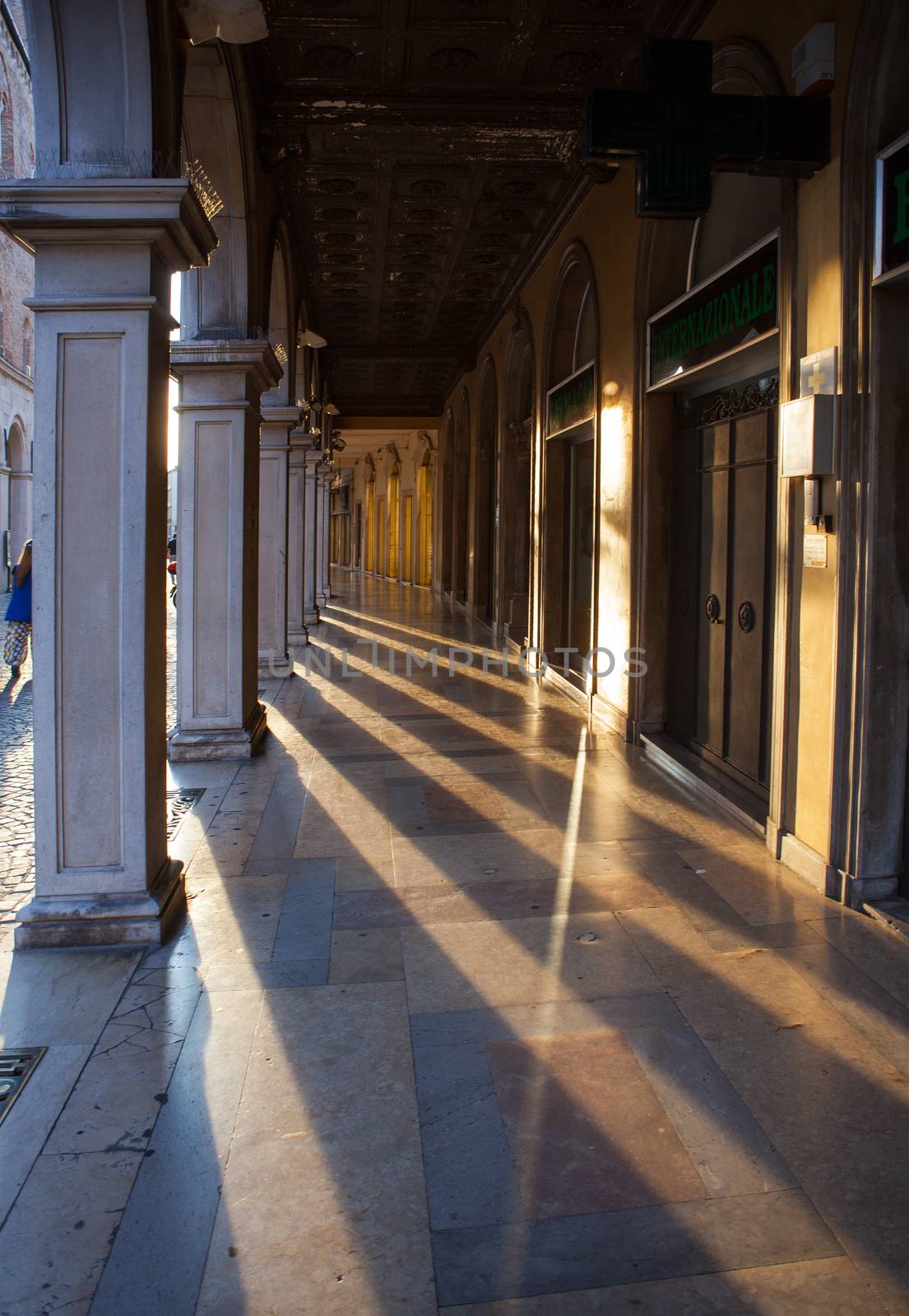 View of medieval street in Padova, italy
