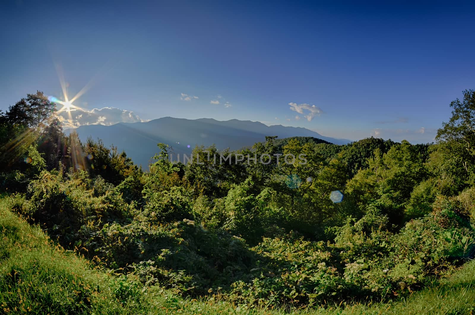 Blue Ridge Parkway National Park Sunset Scenic Mountains summer  by digidreamgrafix