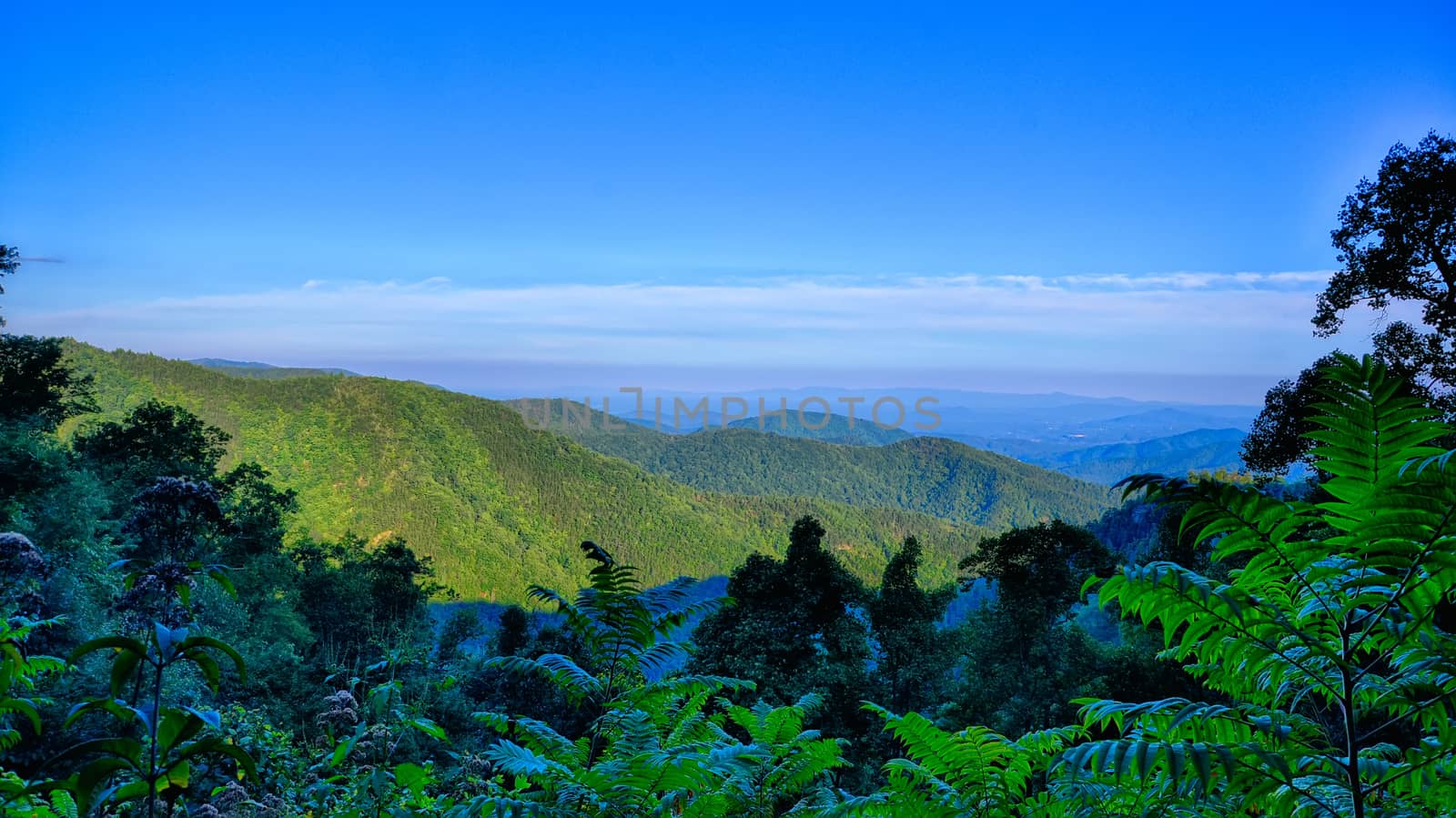 Blue Ridge Parkway National Park Sunset Scenic Mountains summer  by digidreamgrafix