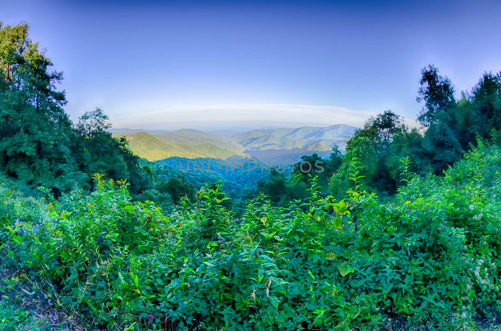 Blue Ridge Parkway National Park Sunset Scenic Mountains summer  by digidreamgrafix