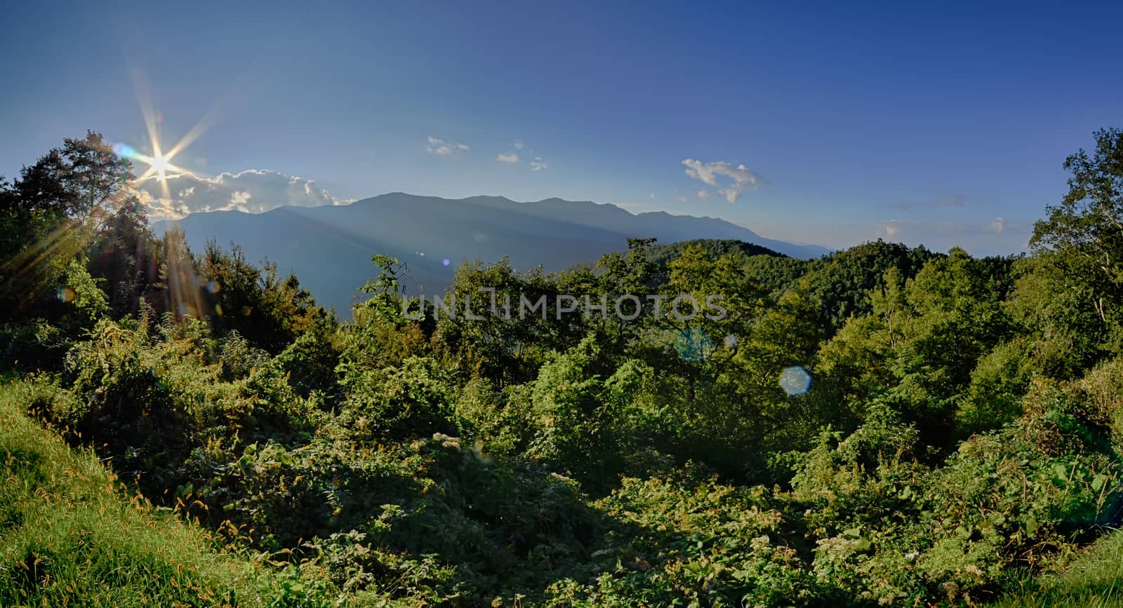 Blue Ridge Parkway National Park Sunset Scenic Mountains summer  by digidreamgrafix