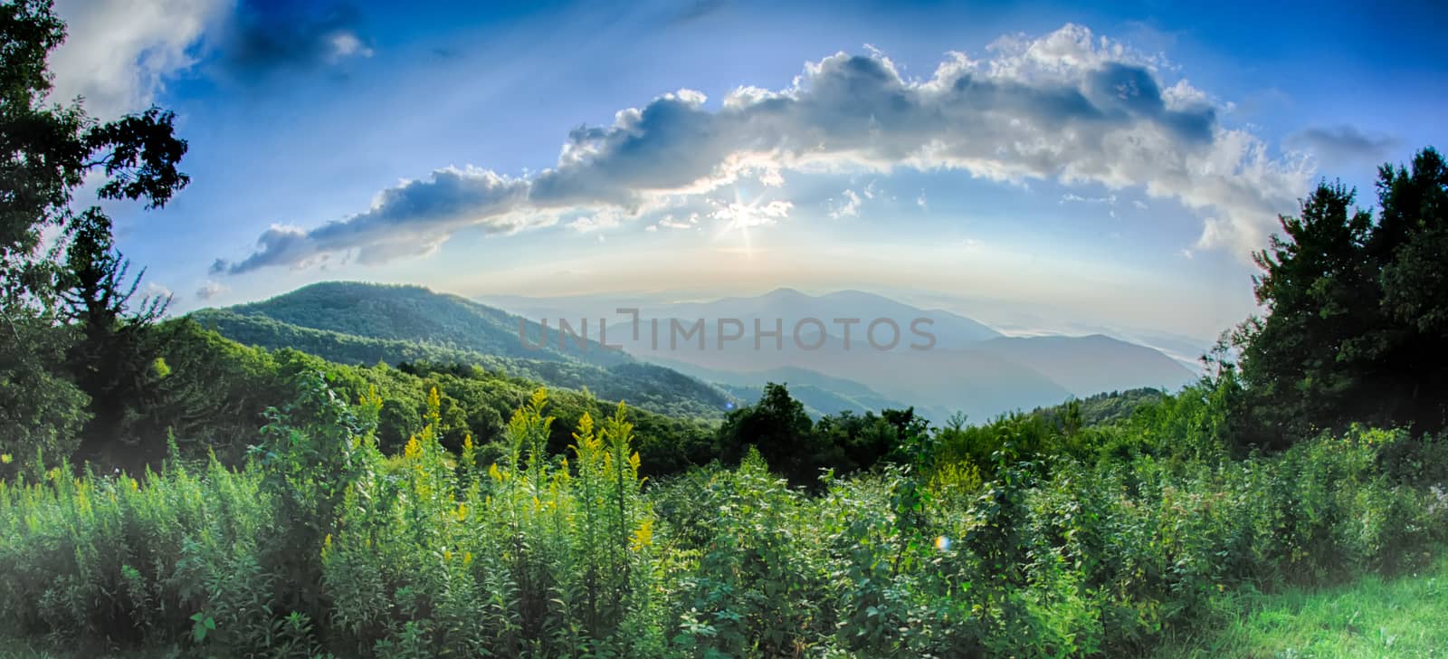 Sunrise over Blue Ridge Mountains Scenic Overlook  by digidreamgrafix