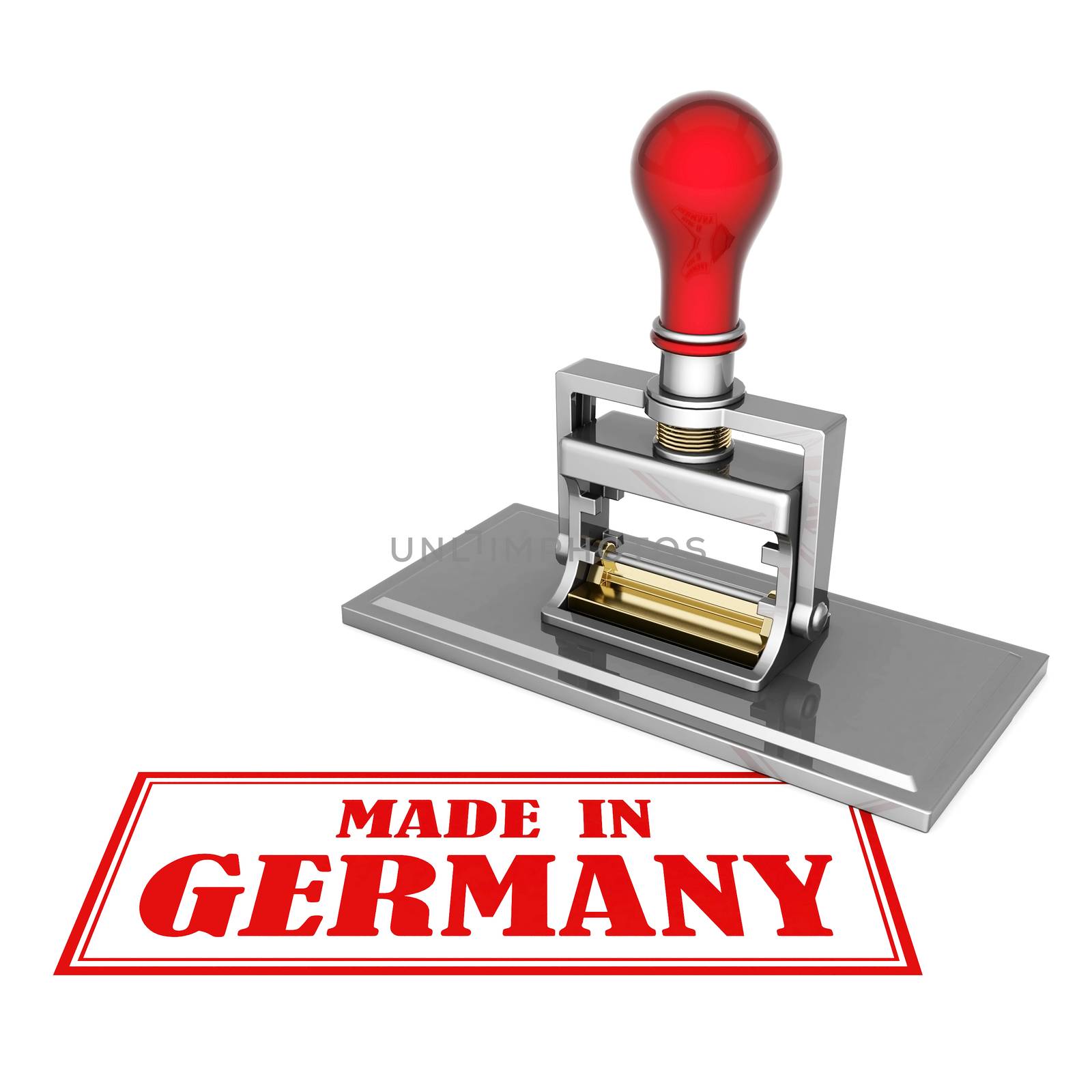 made in Germany beautiful stamp isolated on white background