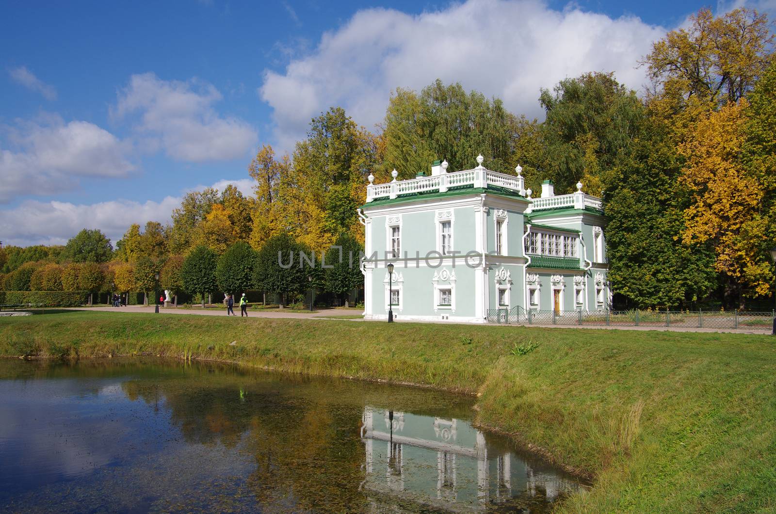 MOSCOW, RUSSIA - September 28, 2014: View of the Italian house in Kuskovo estate